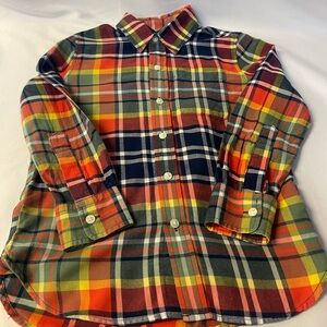 GAP Kids Colorful Plaid Button Down Shirt